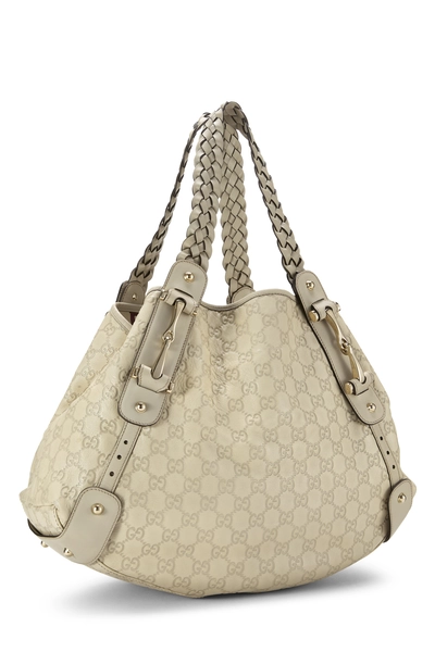 Gucci White Guccissima Pelham Tote Large — photo 2