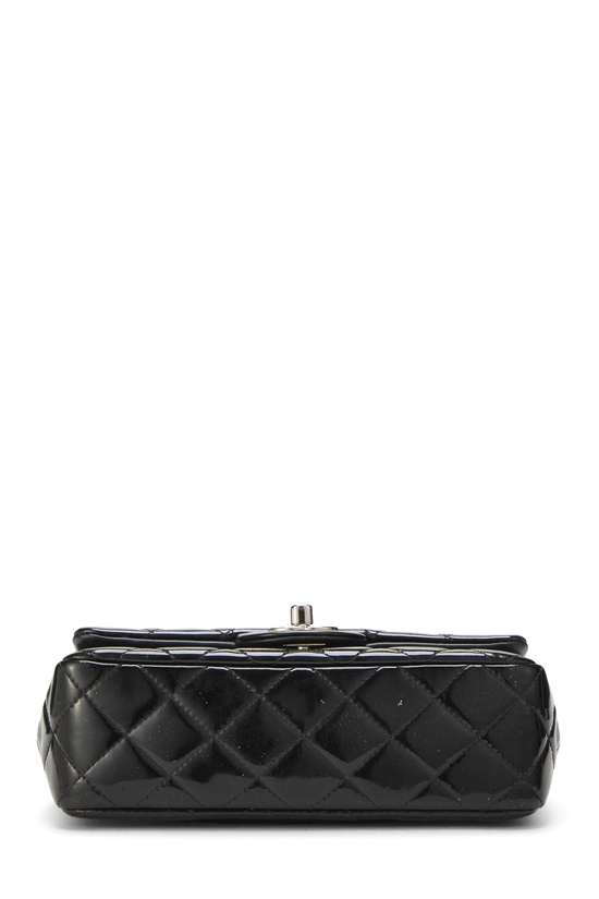 Black Quilted Patent Leather Half Flap Mini, , large image number 4
