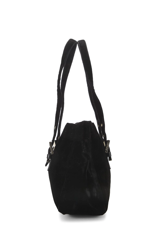 Black Velour Shoulder Bag, , large image number 2