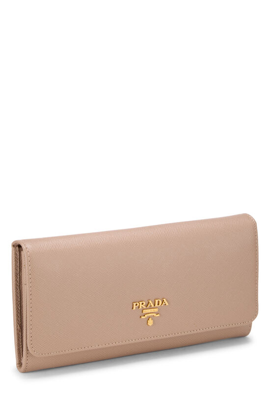 Beige Saffiano Continental Wallet, , large image number 1