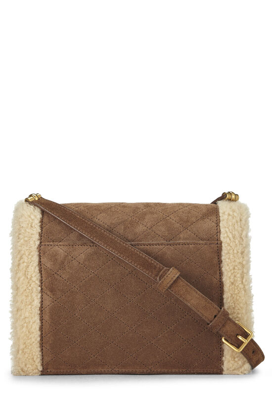 Brown Suede & Shearling Gaby Mini, , large image number 3