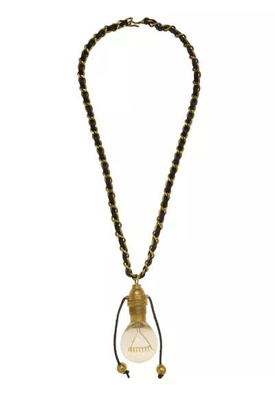 Gold Lightbulb Necklace