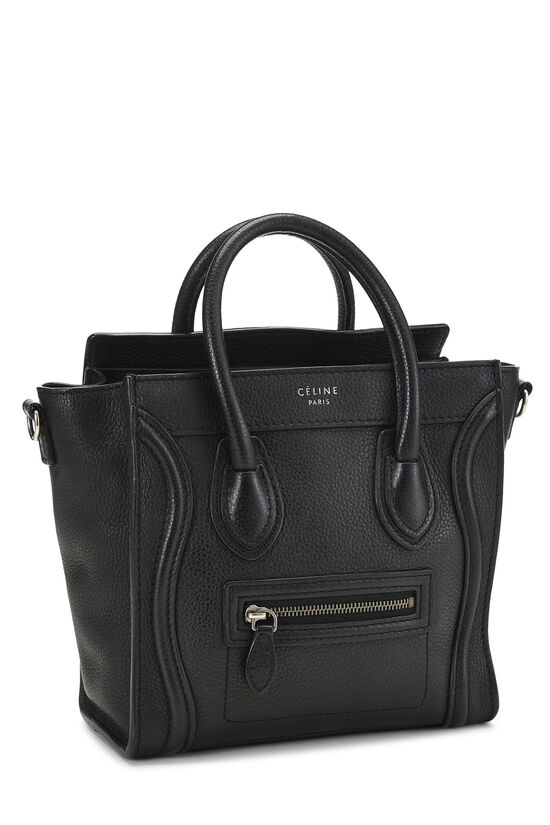 Black Drummed Calfskin Luggage Nano, , large image number 1