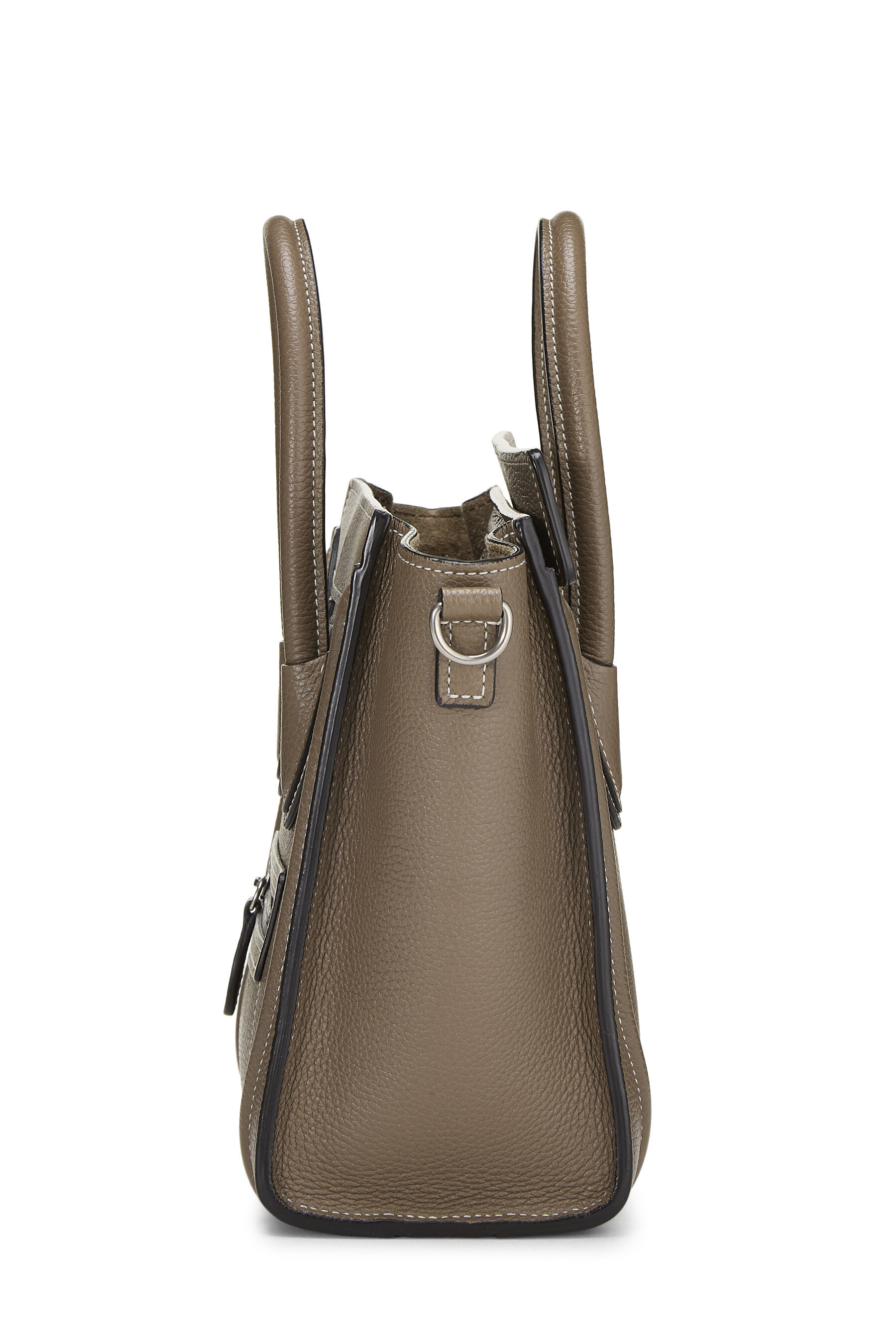 Pre-Owned Grey Drummed Calfskin Leather Luggage Nano Q5B00J40EC007