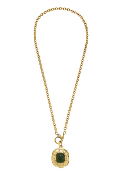 Gold & Green Gripoix Necklace
