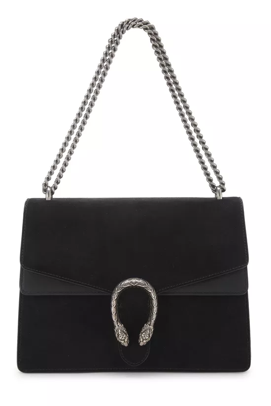 Black Suede Dionysus Shoulder Bag Medium, , large image number 0