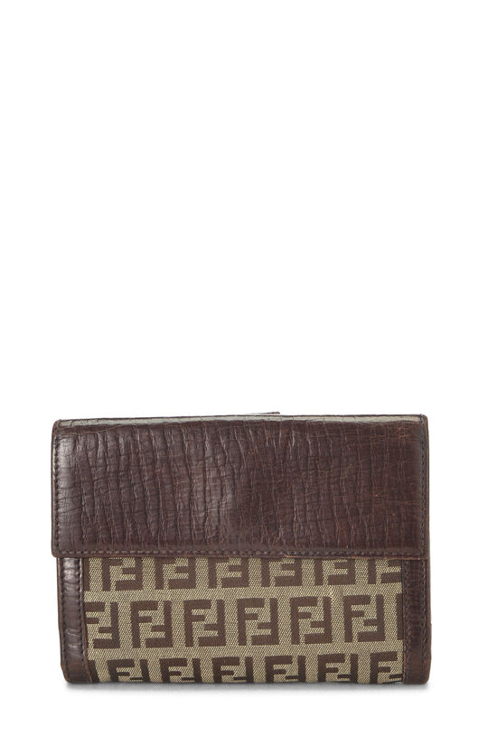 Brown Zucchino Canvas Compact Wallet, , large image number 2