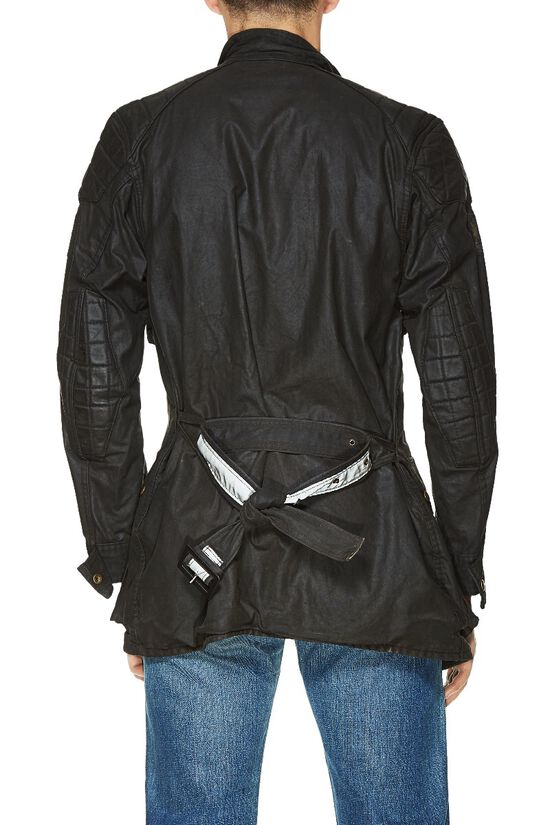 Black Waxed Cotton Belstaff Trailmaster Jacket, , large image number 3