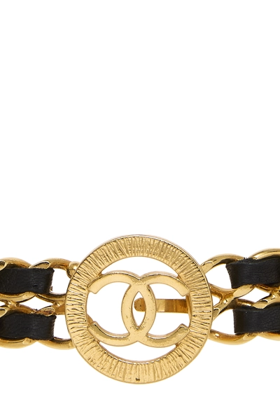 Gold 'CC' Chain Belt, , large