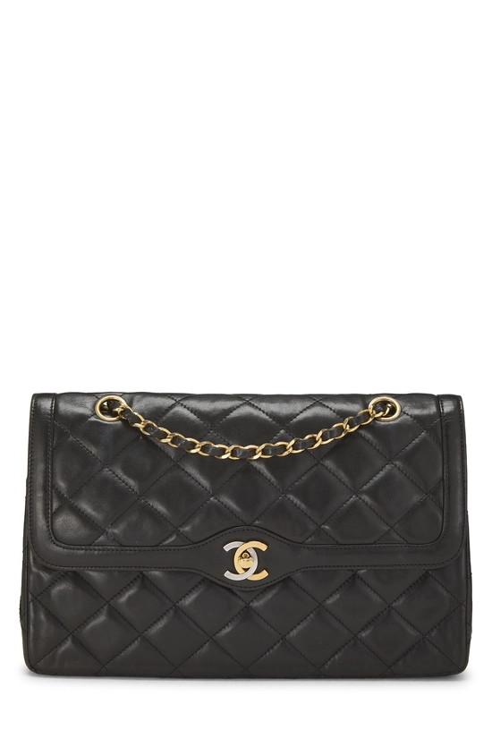 Black Quilted Lambskin Paris Limited Flap Medium, , large image number 0