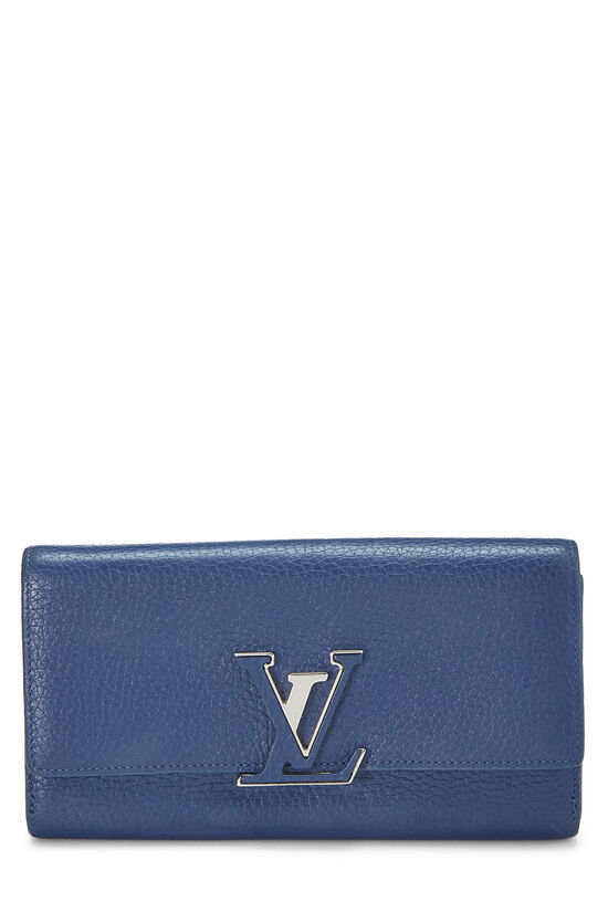 Blue Taurillon Capucines Wallet , , large image number 0