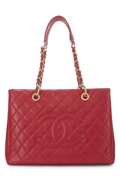 Chanel Red Caviar Grand Shopping Tote (GST)