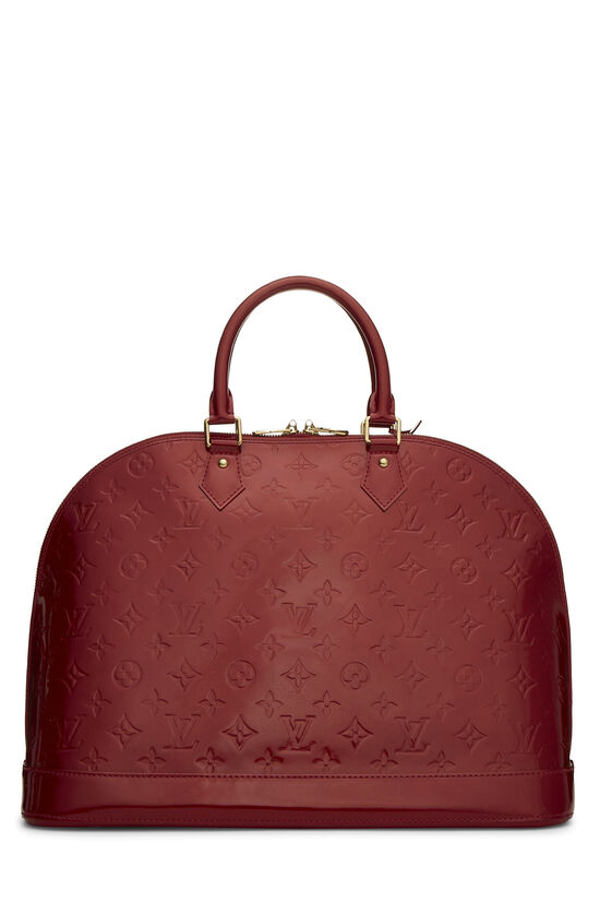 Louis Vuitton Black Patent Epi Leather Large Model Alma Bag at