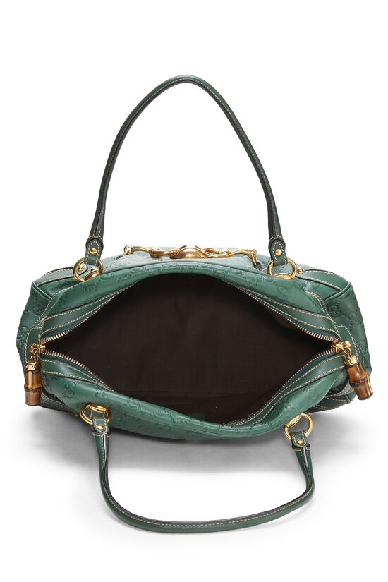 Green Guccissima GG Leather Boston Hobo Bag Large, , large image number 6