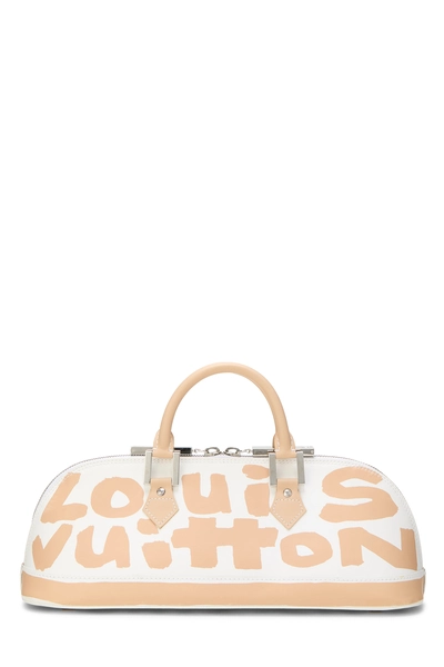 Stephen Sprouse x Louis Vuitton Beige Glazed Leather Graffiti Alma Horizontal