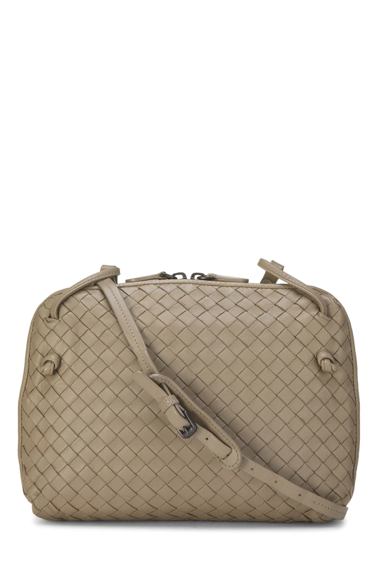 Grey Intrecciato Leather Nodini Crossbody, , large image number 3