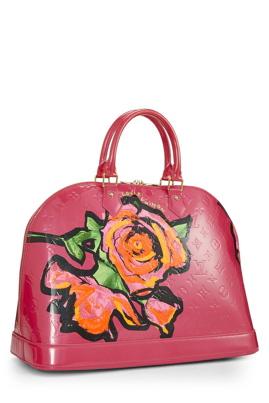Stephen Sprouse x Louis Vuitton Pink Monogram Vernis Roses Alma GM, , large image number 1