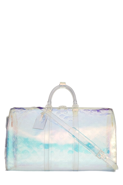 Virgil Abloh x Louis Vuitton Monogram PVC Prism Keepall Bandouliere 50