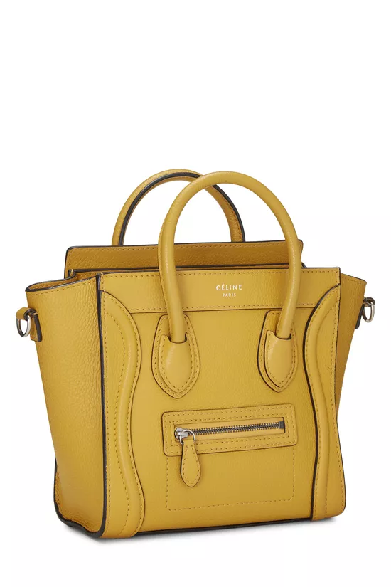 Yellow Drummed Calfskin Luggage Nano, , large image number 1
