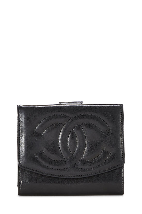 Black Lambskin Timeless 'CC' Compact Wallet, , large image number 0