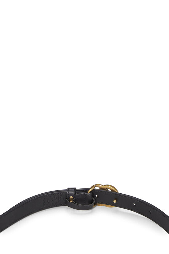 Black Gucci Signature Leather Belt 85, , large image number 3
