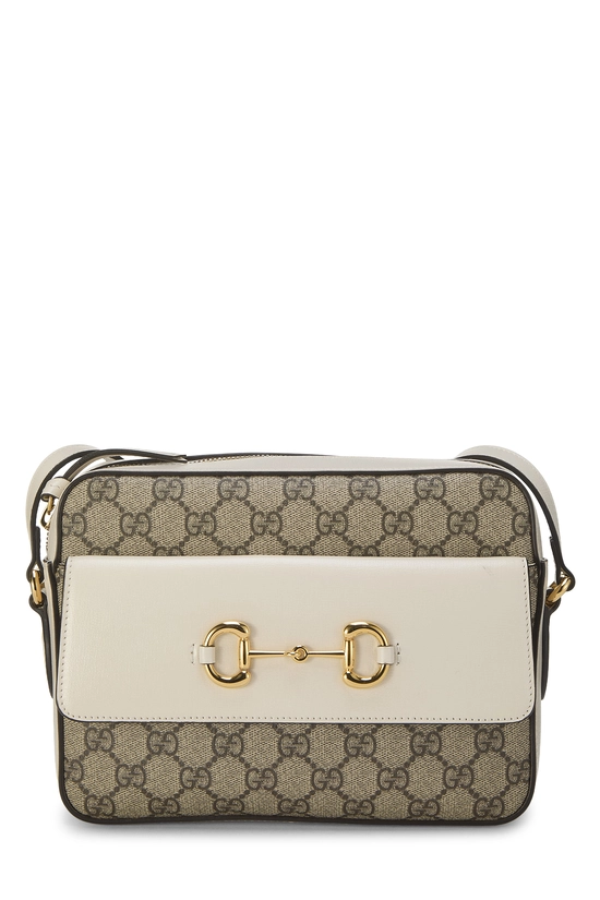 White GG Supreme Canvas Horsebit Camera Bag, , large image number 0