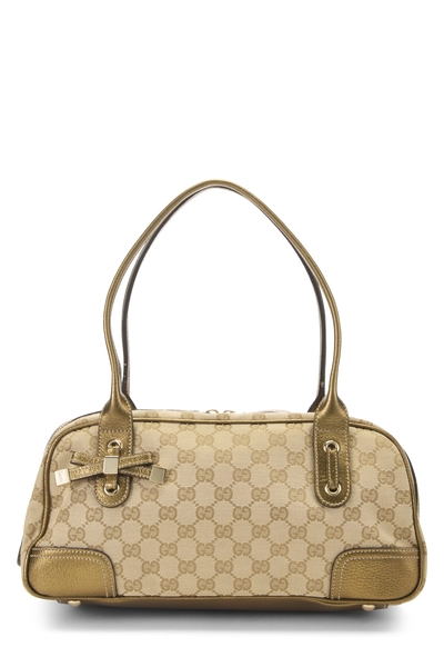 Gucci Gold Original GG Canvas Princy Handbag