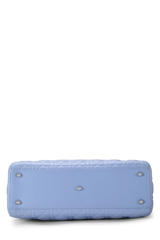 Blue Cannage Quilted Lambskin Lady Dior Large, , large image number 4