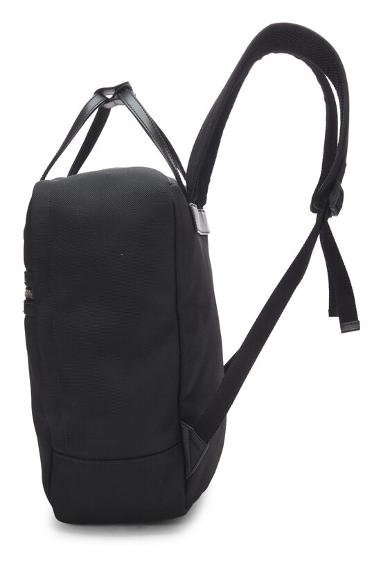 Black Techno Canvas Web Backpack, , large image number 4