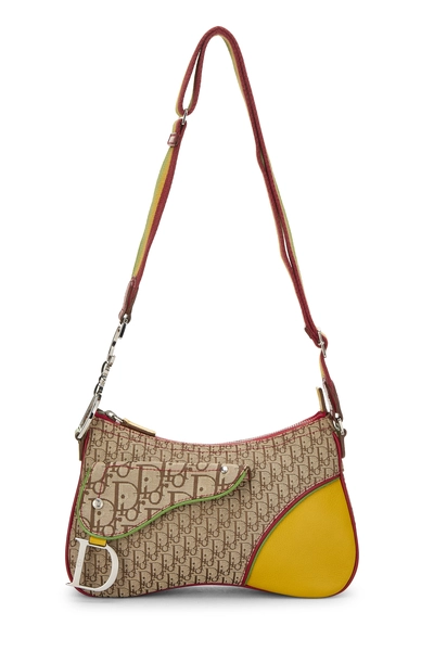 Multicolor Trotter Canvas Rasta Double Saddle Bag