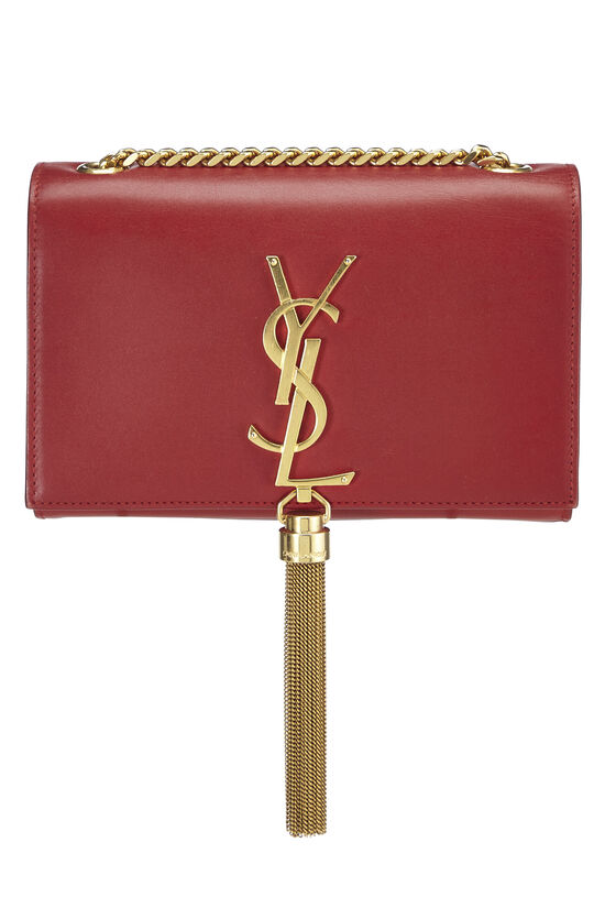 Red Calfskin Kate Tassel Crossbody Small, , large image number 0