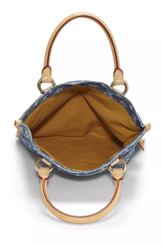 Blue Monogram Denim Flat Shopper, , large image number 5