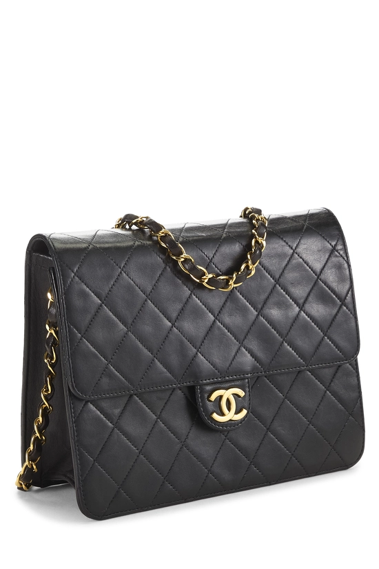 Black Quilted Lambskin Ex Flap Small, , large image number 1