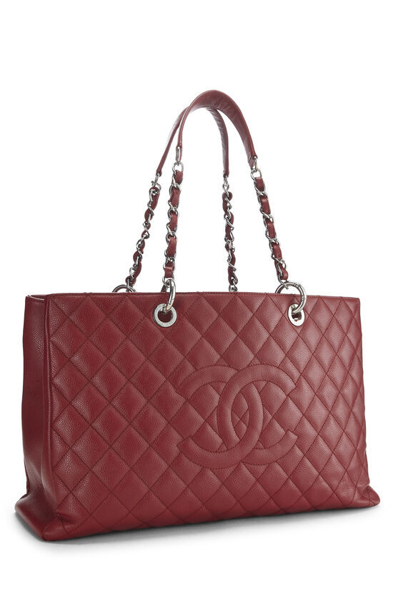 Red Quilted Caviar Grand Shopping Tote (GST) XL