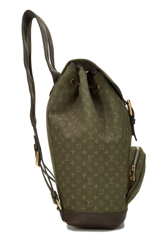 Louis Vuitton Green Monogram Mini Lin Montsouris GM QJB0B81SG3016 