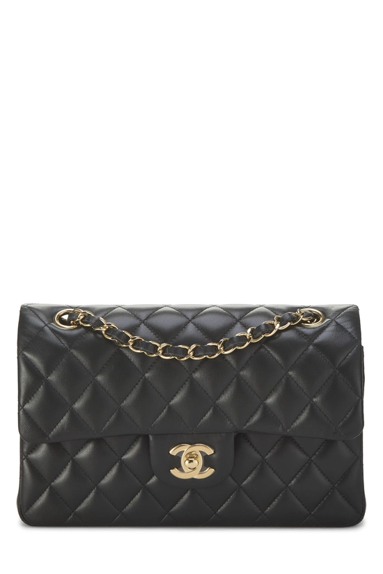 Black Quilted Lambskin Classic Double Flap Small, , large image number 0