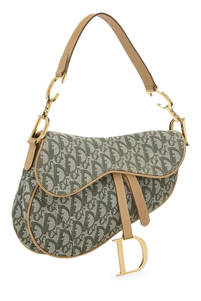 Green Trotter Canvas Saddle Bag, , large