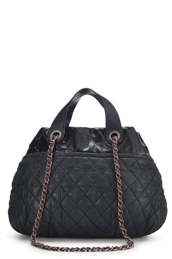 Black Quilted Calfskin In the Mix Tote Large, , large image number 4