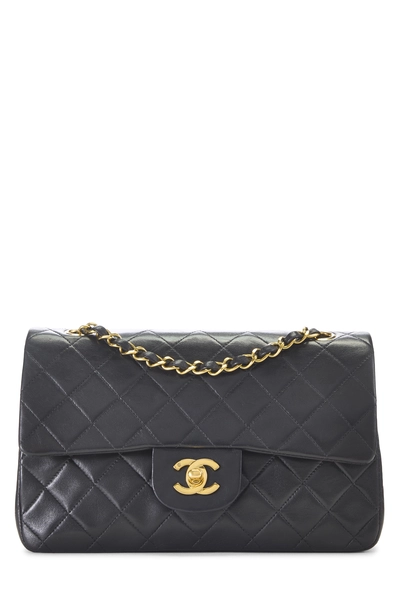 Chanel Black Quilted Lambskin Classic Double Flap Small