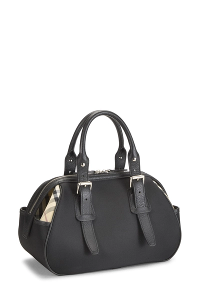 Burberry Black Nylon Check Bowling Bag — photo 2