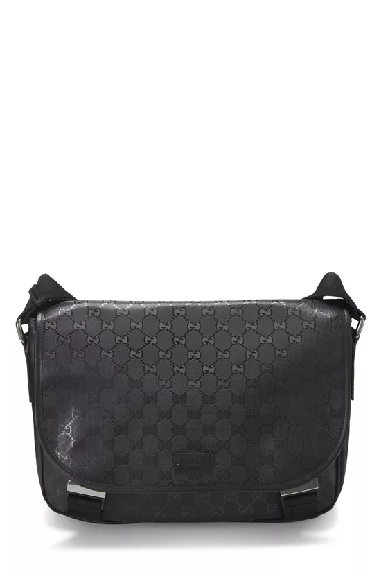 Black GG Imprime Buckle Flap Messenger, , large image number 0