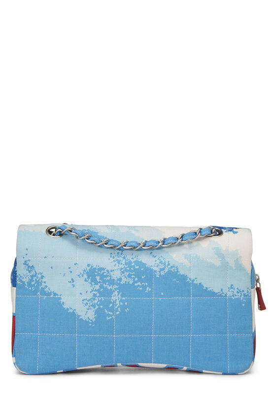 Blue & Multicolor Canvas Surf Line Flap Bag Medium, , large image number 3