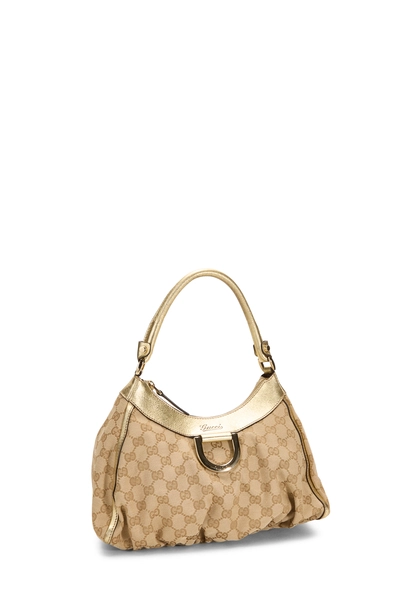 Gucci Gold Original GG Canvas D-Ring Abbey Tote Small — photo 2
