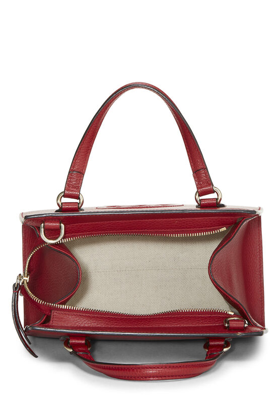 Red Grained Leather Soho Handbag, , large image number 5