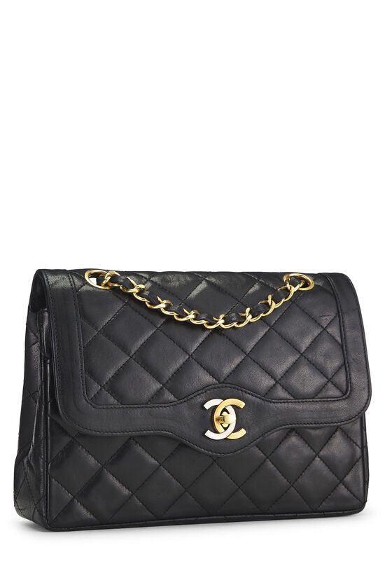 Chanel Black Quilted Lambskin Paris Limited Double Flap Small Q6B02P1IKH017