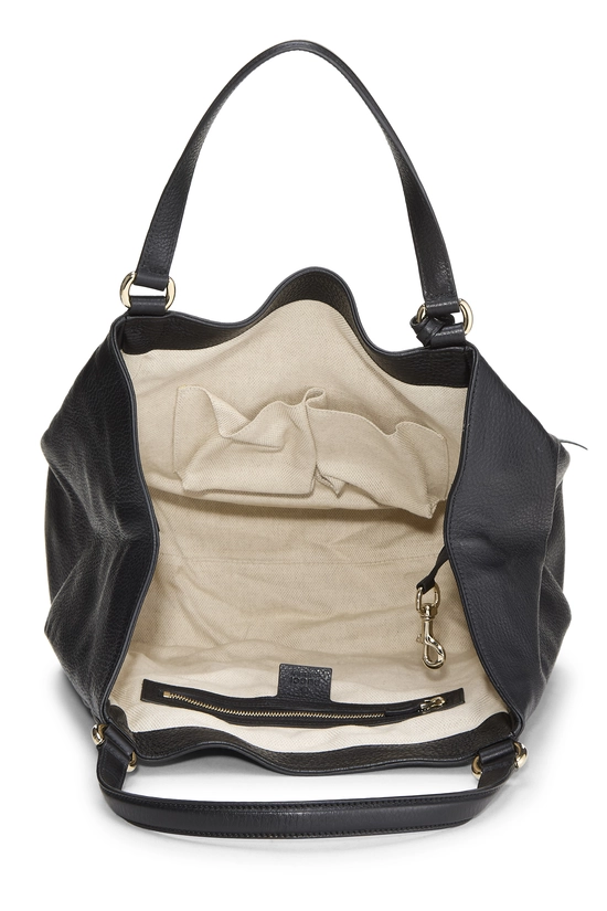 Black Leather Soho Convertible Shoulder Bag, , large image number 5