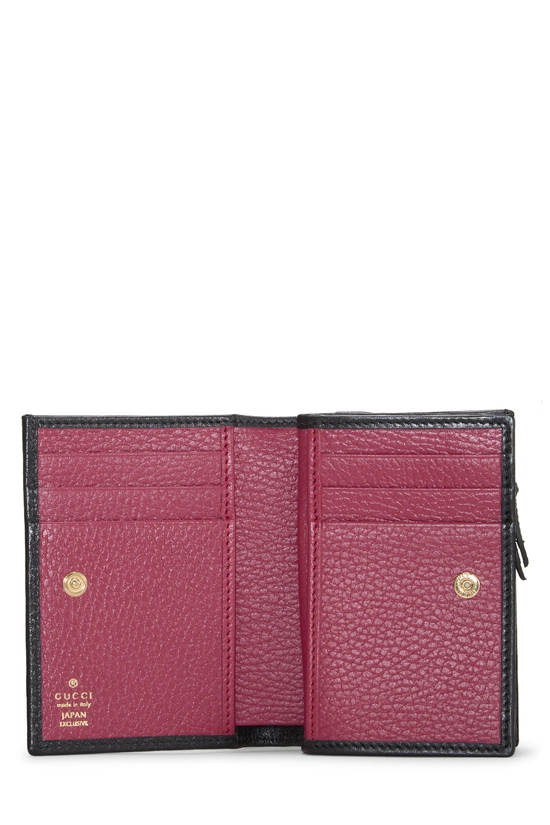 Black Leather GG Marmont Card Case, , large image number 3