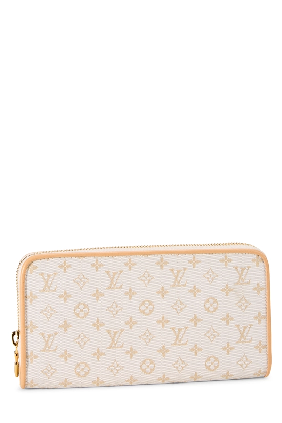Beige Monogram Mini Lin Zippy Wallet, , large image number 1