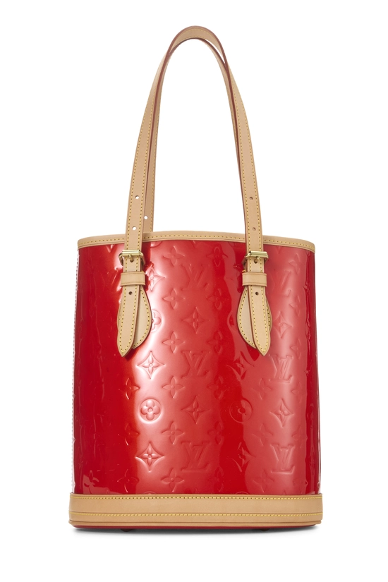 Red Monogram Vernis Bucket PM, , large image number 3