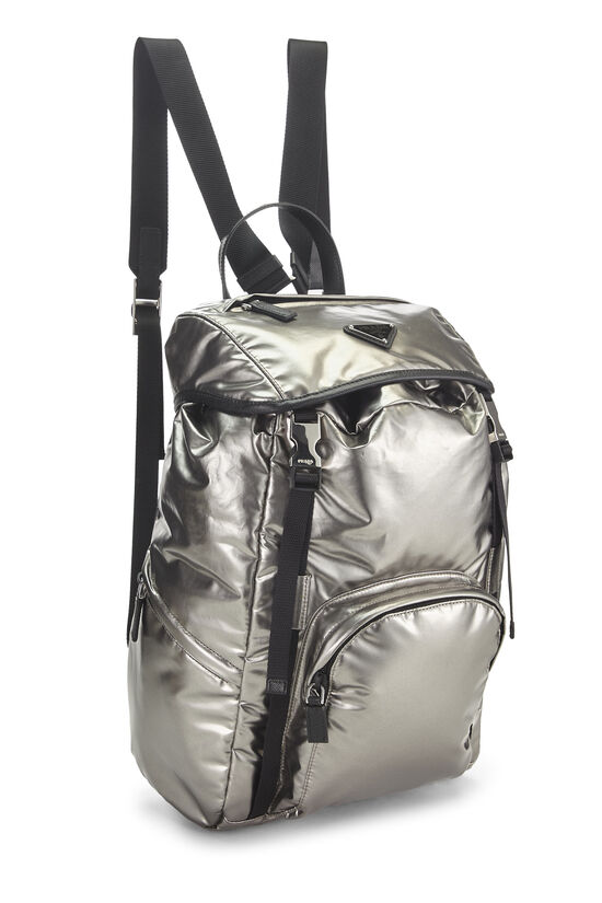 Silver Nylon Backpack, , large image number 1